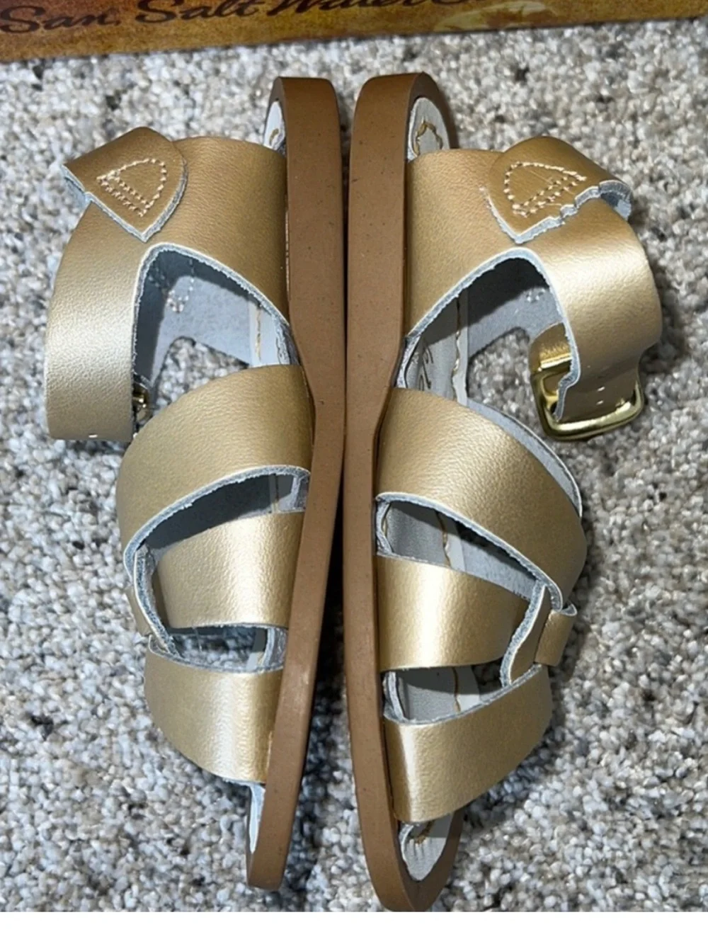 AUTH NIB Salt Water the Original Sandal Toddler Little Kids GOLD